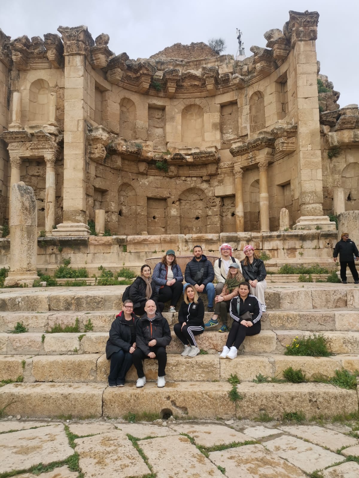 Group on the Jerash steps