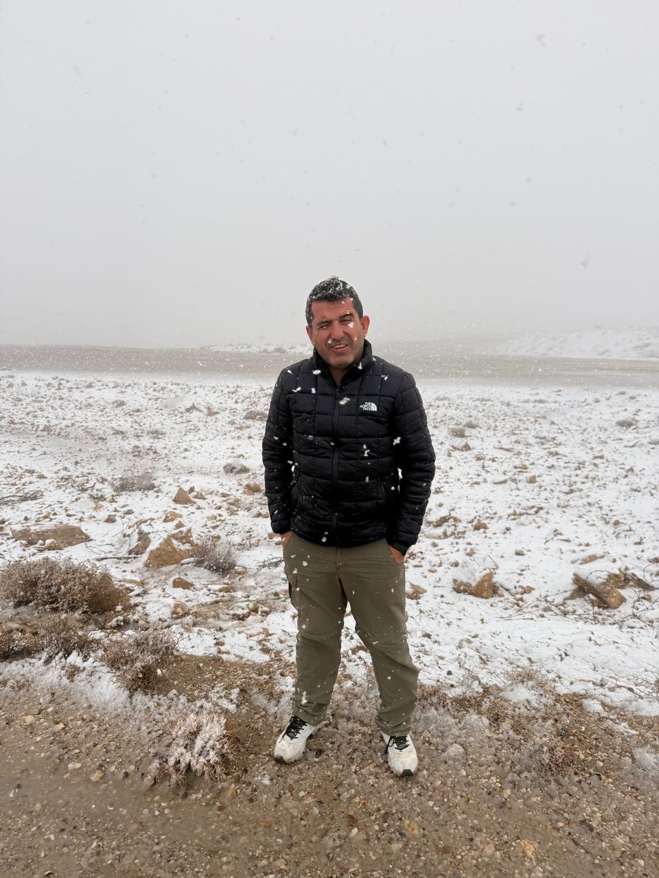 Snow on the Jordanian highlands